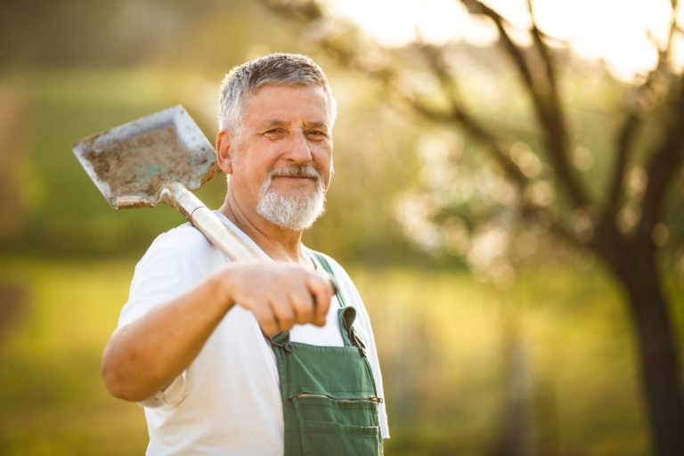 gardener with shovel