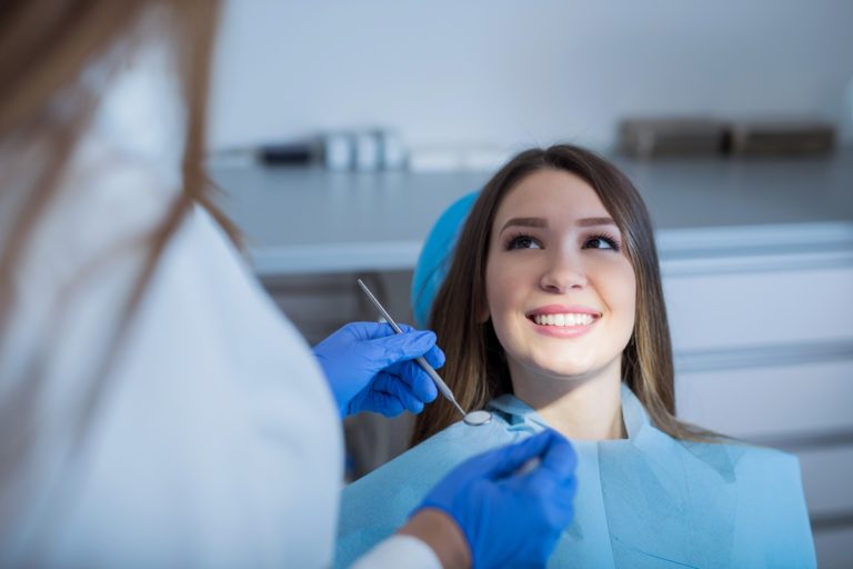 woman at the dentist