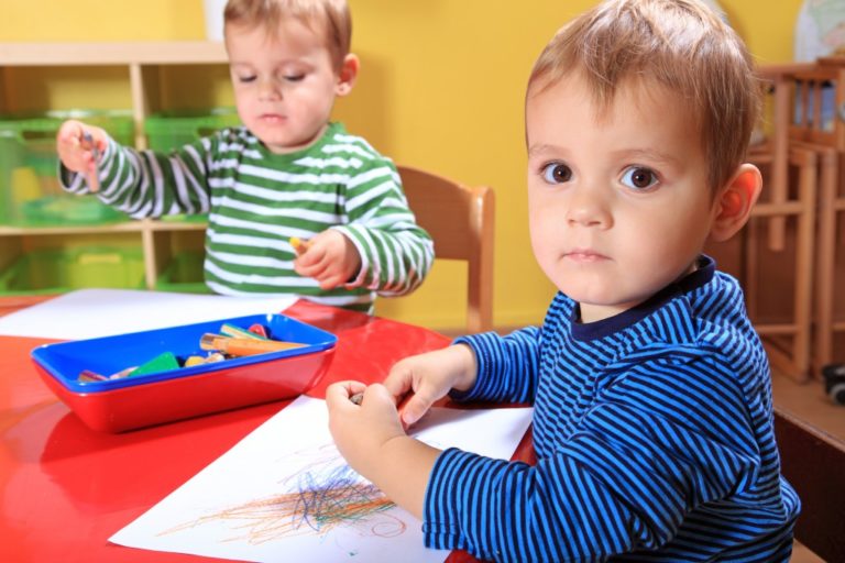 toddlers at a daycare