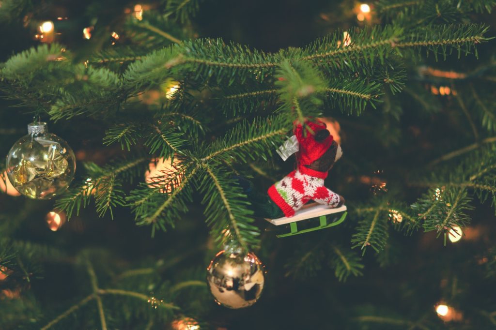 christmas ornamet on a tree