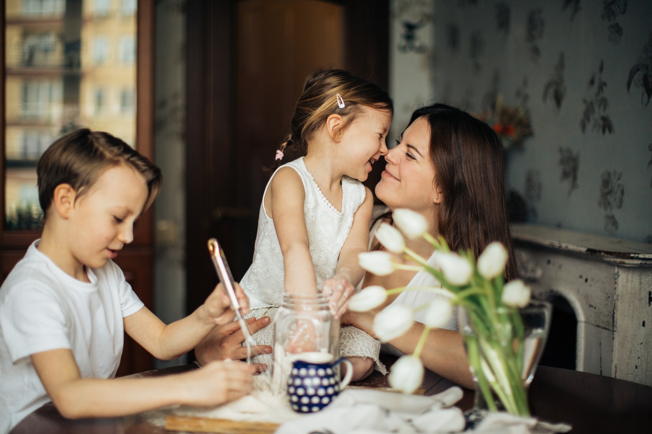 mother and her children