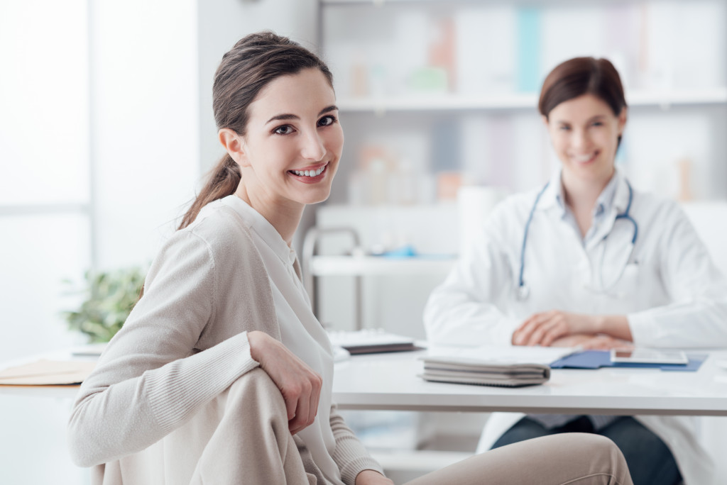 patient with doctor for consultation