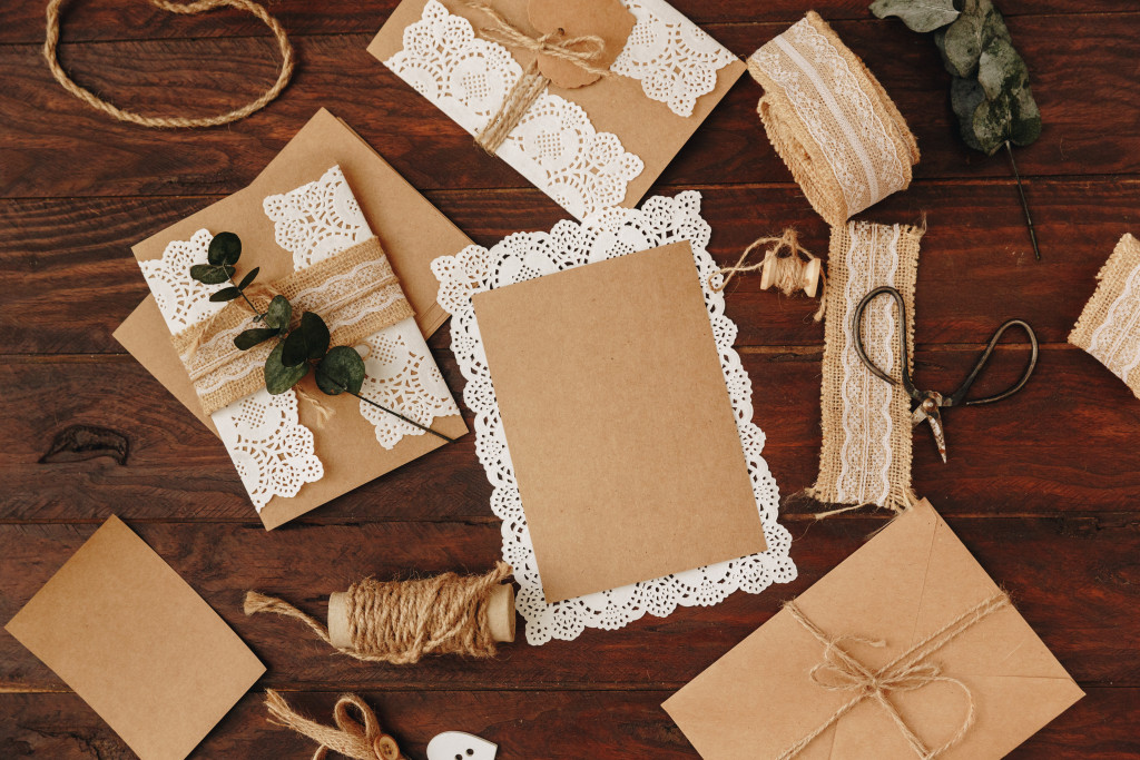 vintage invitation card for a wedding