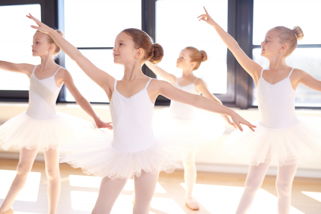 Little girls in a Ballet class