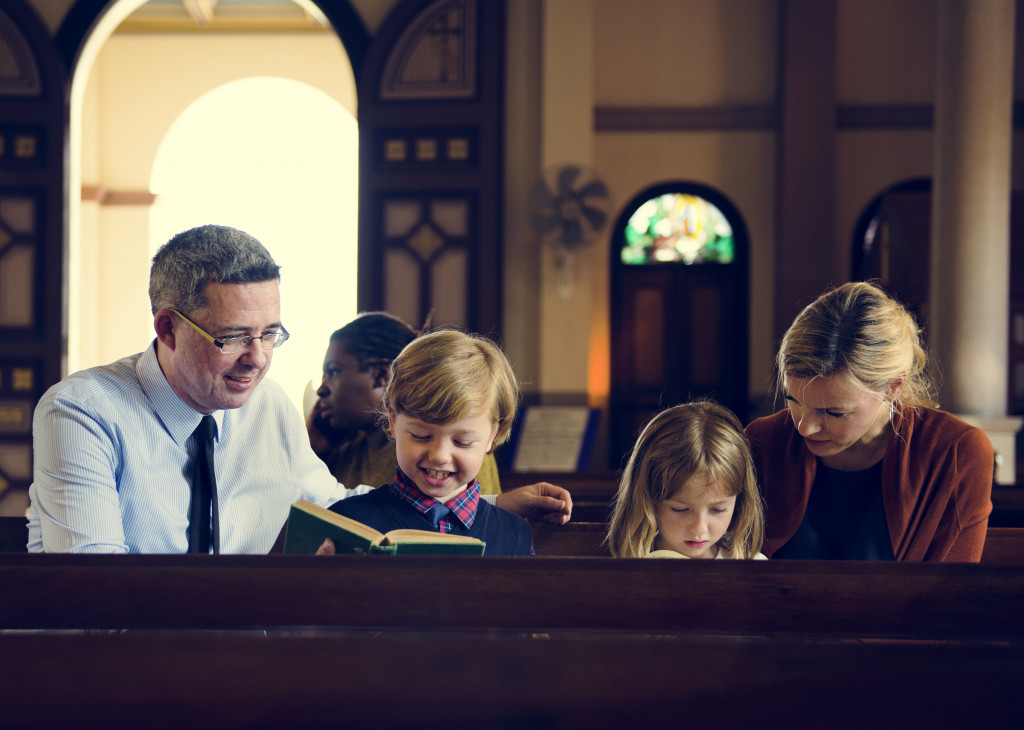 A family in Sunday School