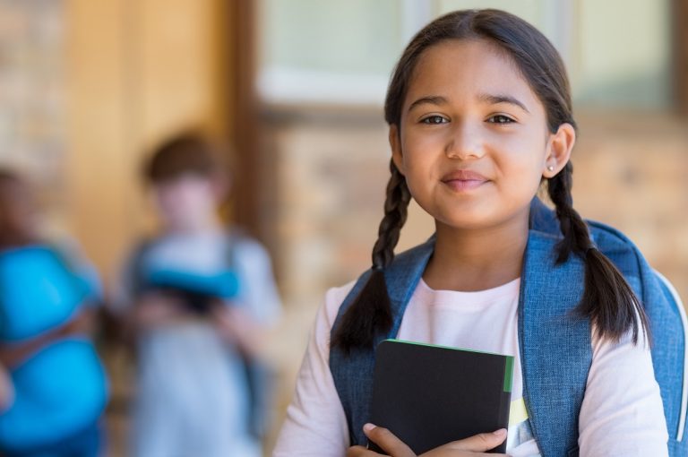 child at school