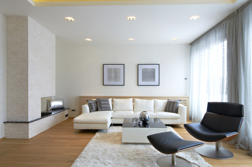 Clean living room of a modern home.