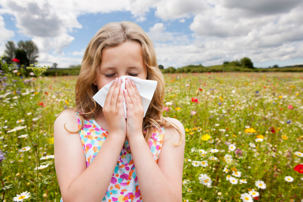 Pollen allergies affecting child